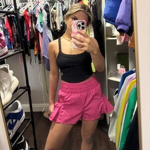 pink shorts